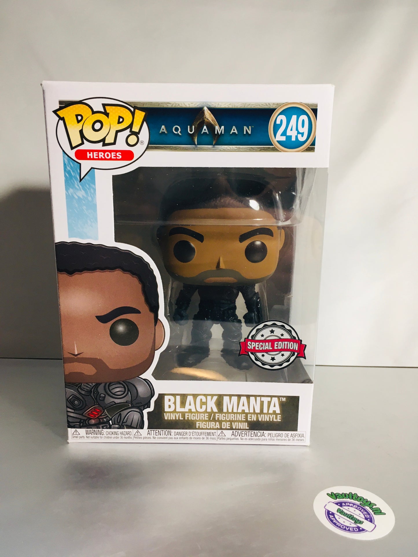 Funko Pop! Zwarte Manta 249 Aquaman DC Heroes Speciale Editie