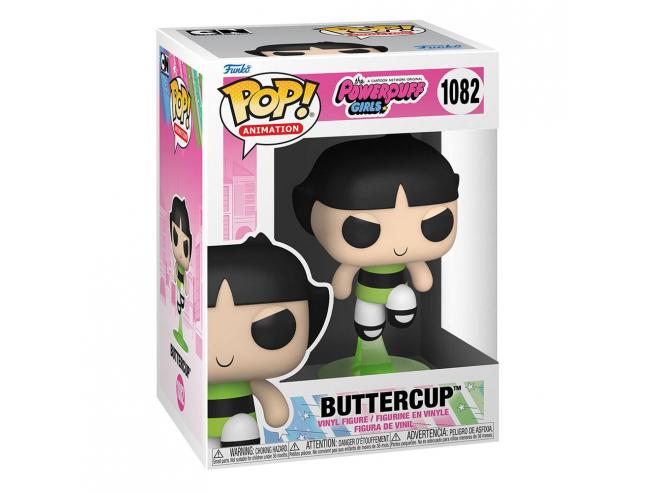 Funko Pop! Buttercup Power Puff Girls figurine in a window display box.