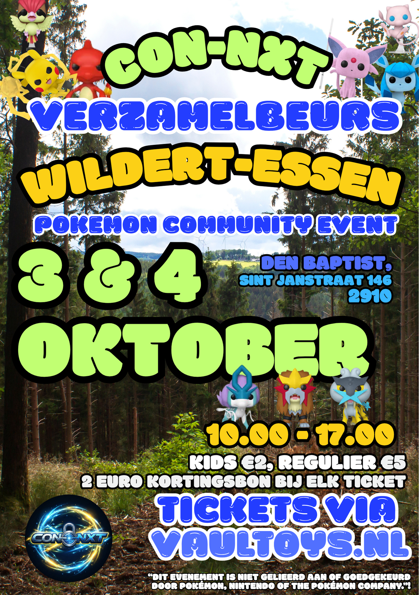 Tickets - 3 en 4 oktober - Pokémon Beurs Essen – Het leukste Pokémon weekend | Con-NXT