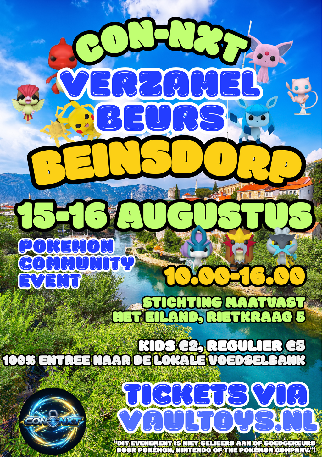 Tickets 15 & 16 augustus | Pokémon Beurs Beinsdorp – Laatste zomervakantie uitje