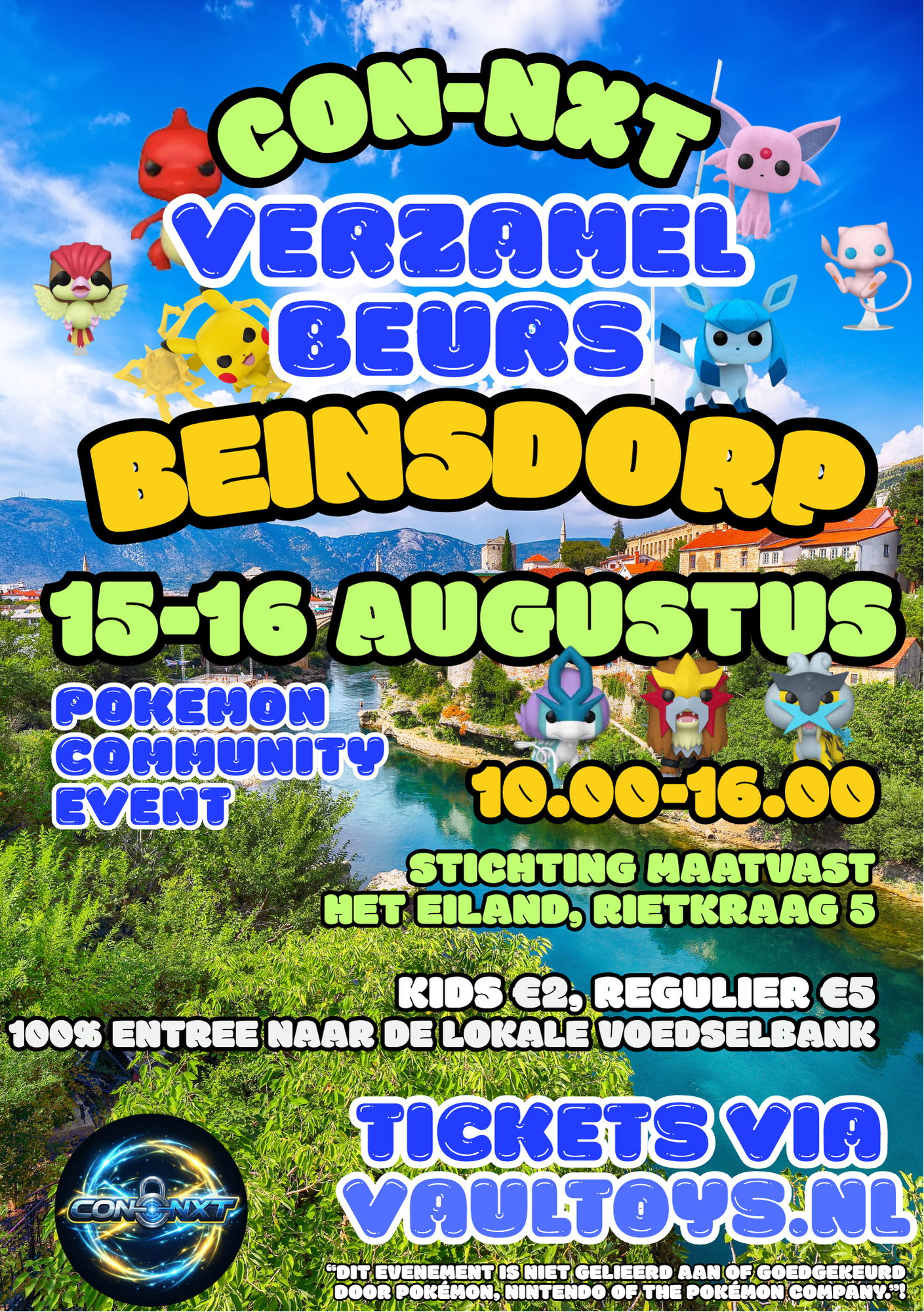 Tickets 15 & 16 augustus | Pokémon Beurs Beinsdorp – Laatste zomervakantie uitje