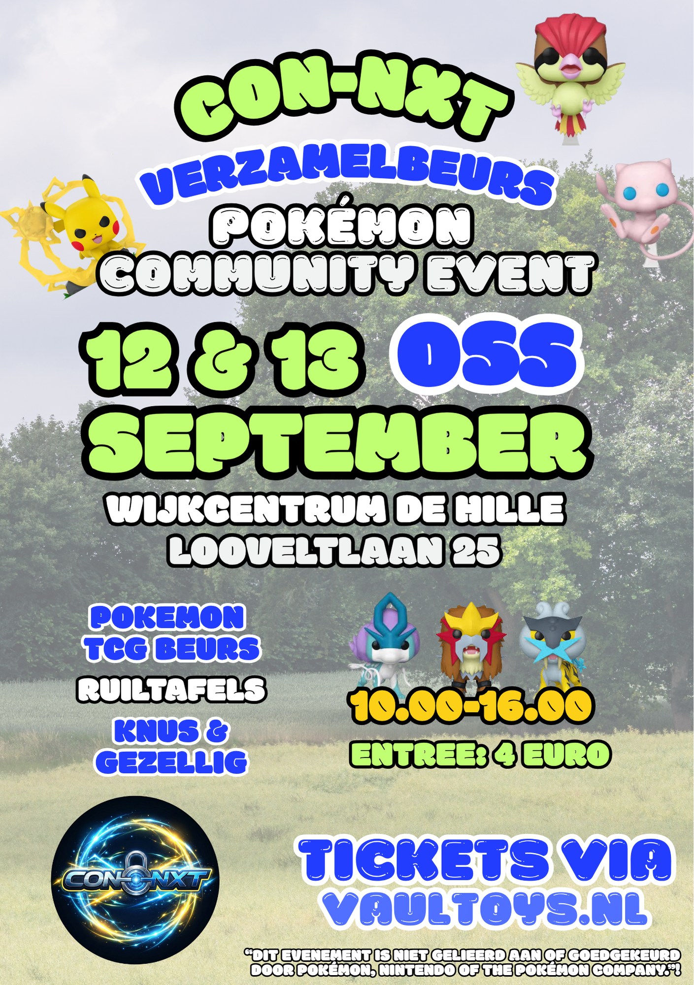 Ticket Pokemon Beurs Oss 12 en 13 September