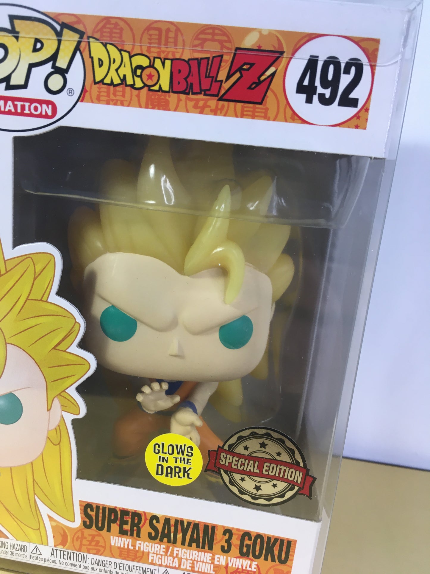 Vaulted Funko Pop Super Saiyan 3 Goku 492 GITD