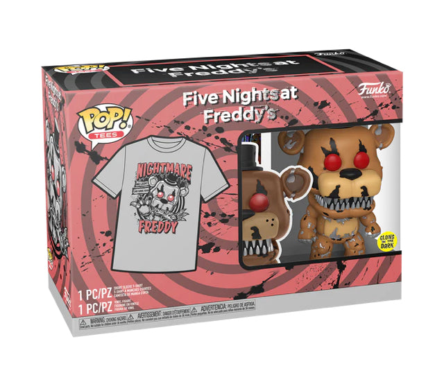 Funko Pop + Tee Nightmare Freddy 111 GITD FNAF