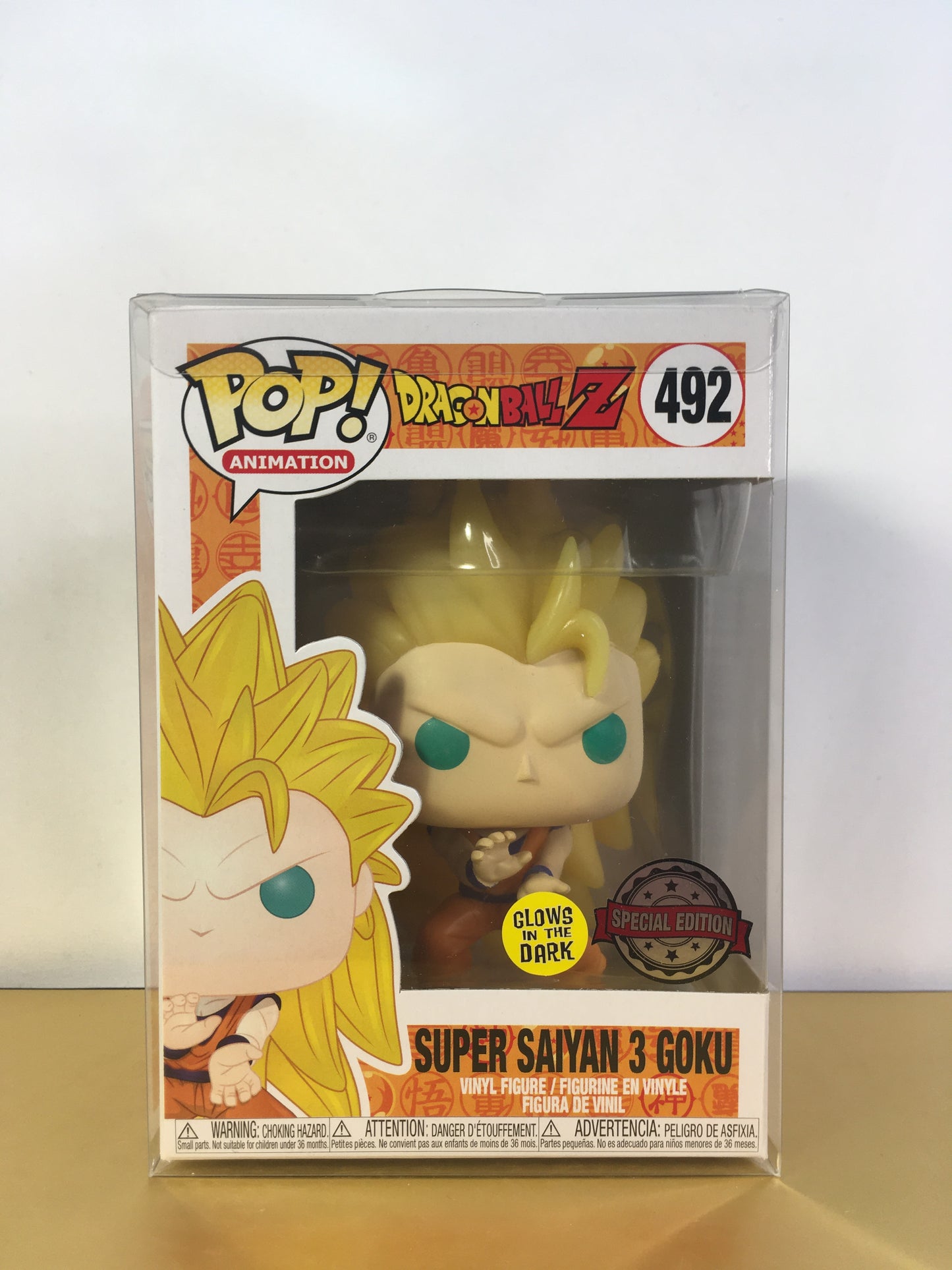 Vaulted Funko Pop Super Saiyan 3 Goku 492 GITD