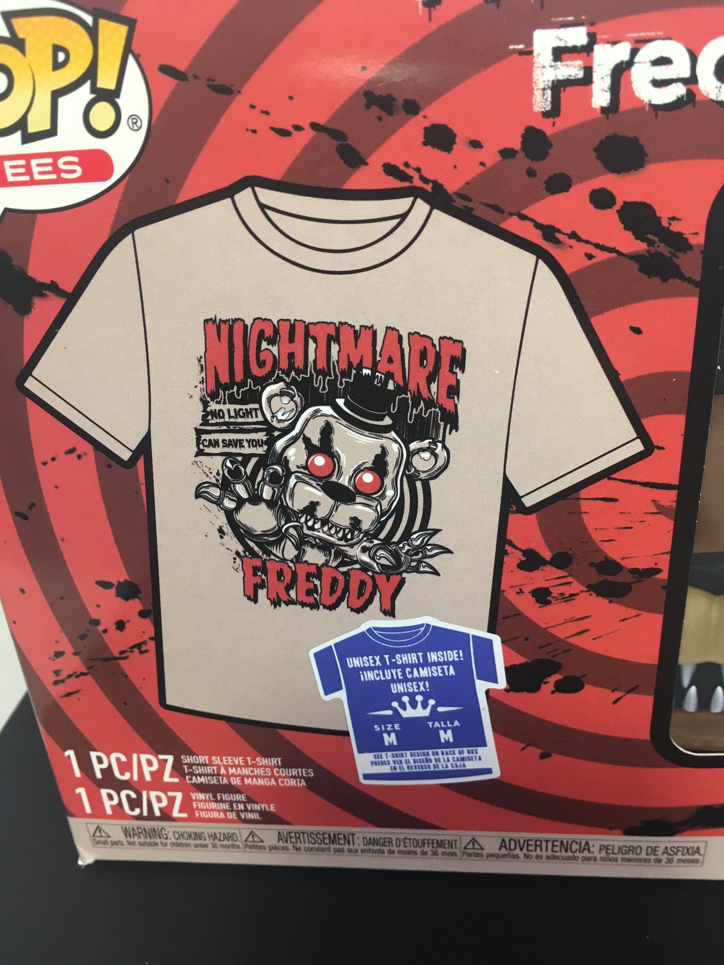 Funko Pop + Tee Nightmare Freddy 111 GITD FNAF