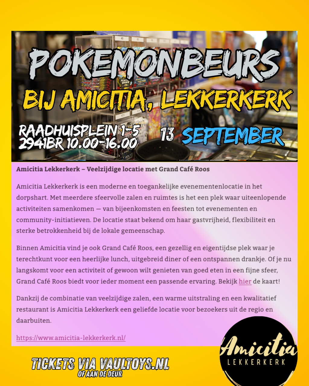 Tickets Pokemon Beurs Lekkerkerk 13 September | Con-NXT x Amicitia