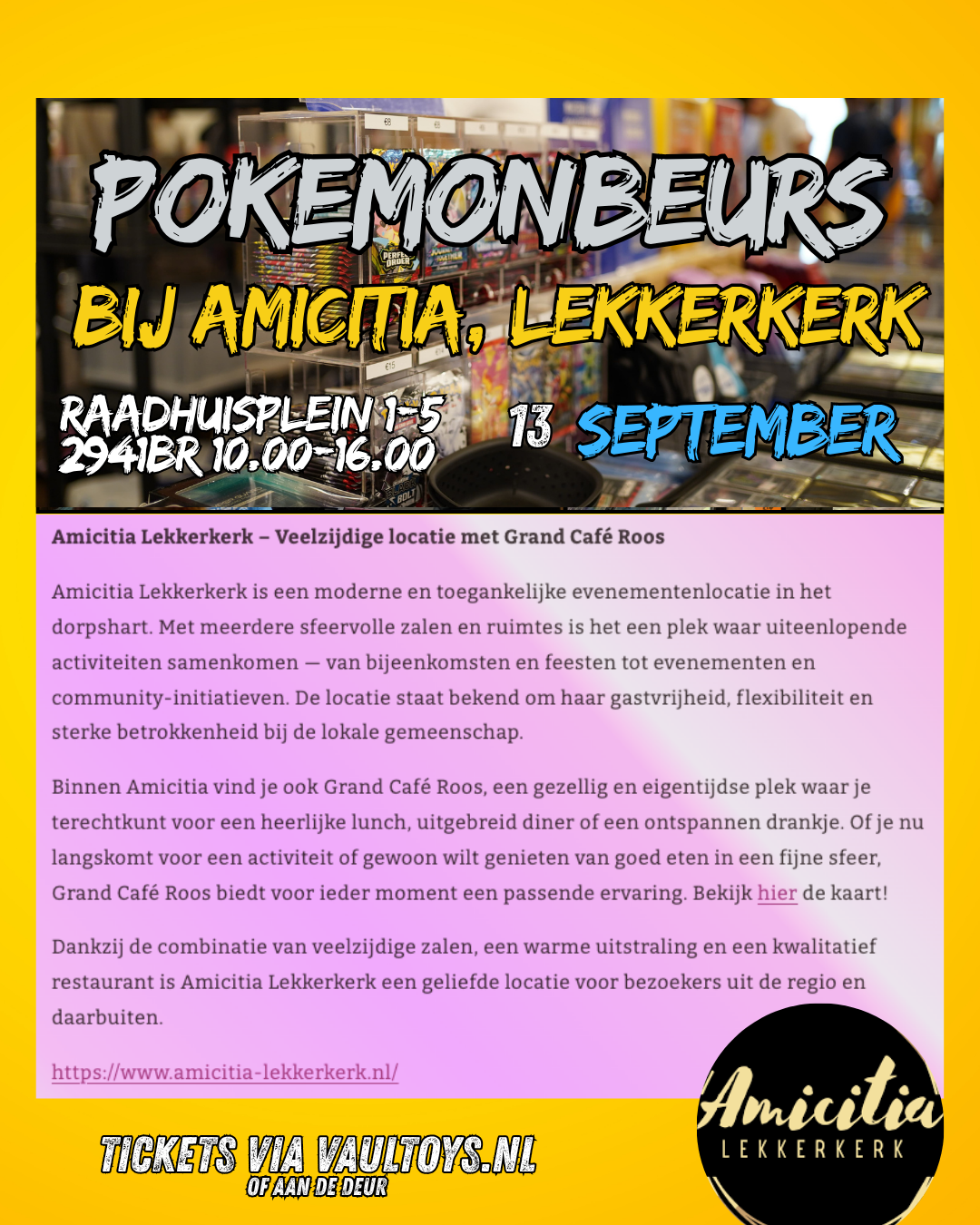 Tickets Pokemon Beurs Lekkerkerk 13 September | Con-NXT x Amicitia