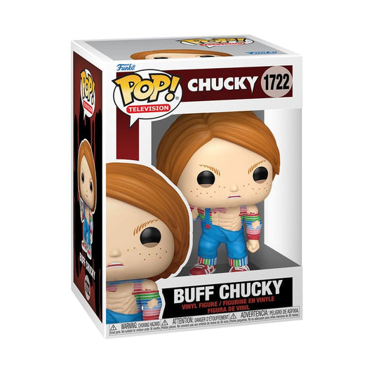 Funko Pop! Chucky vinyl figure packaging on a white background 1722 chucky buff 