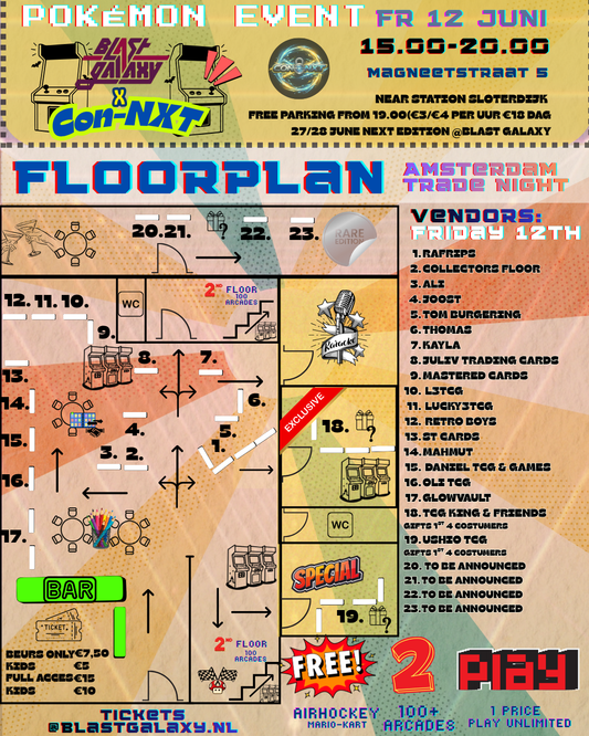 Tickets vrijdag 12 juni Blast Galaxy Arcade x Con-NXT