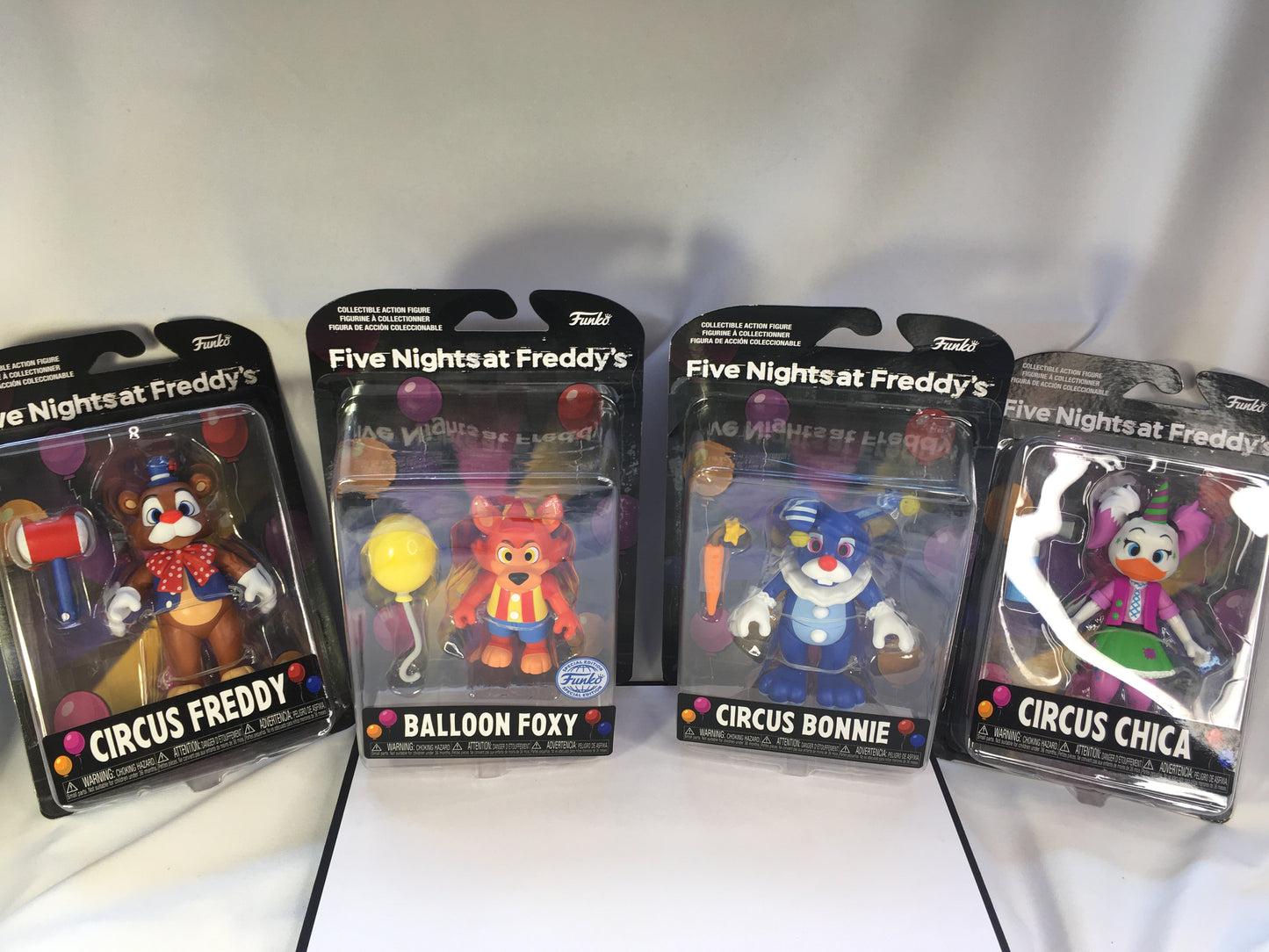 Funko FNAF Action Figures Circus Freddy - Circus Chica - Circus Bonnie - Balloon Foxy - Tie Dye Freddy