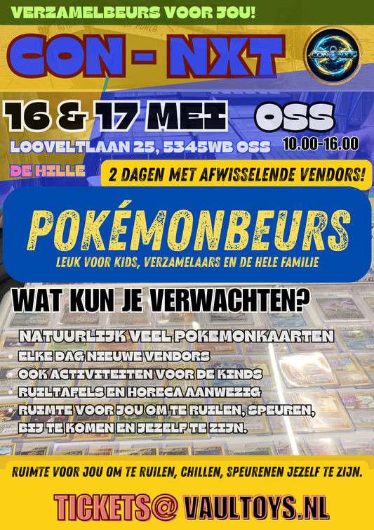 Tickets 16 en 17 mei Pokemon Beurs Oss