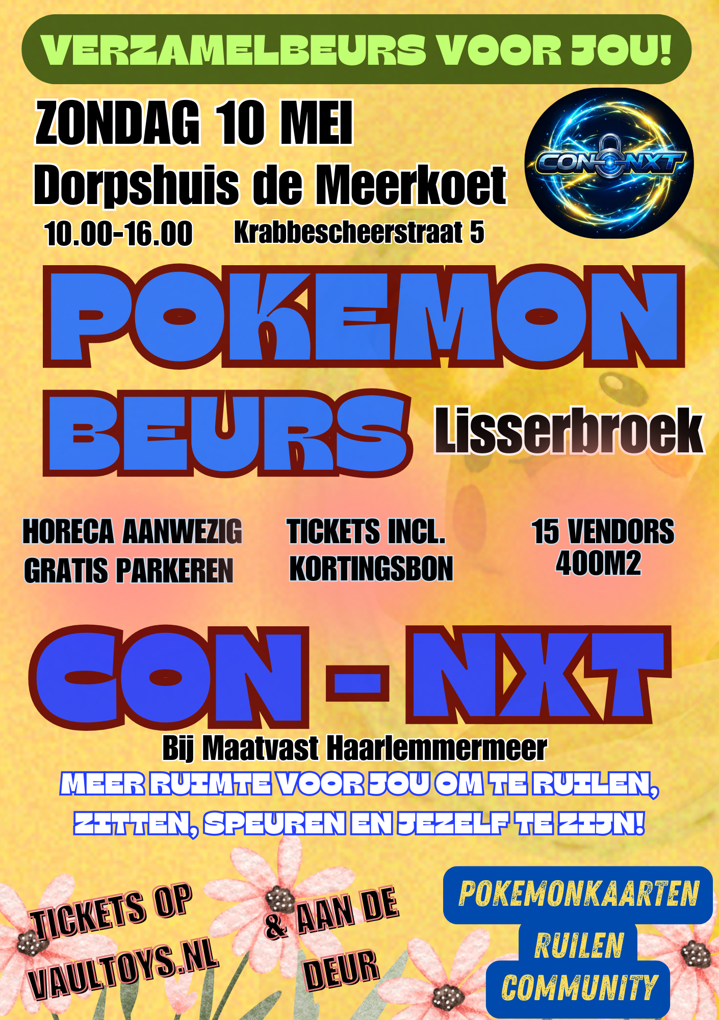 Tickets 10 mei Pokemon Beurs Lisserbroek