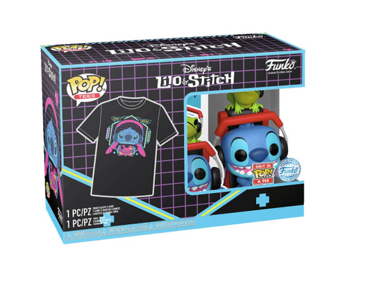 Backorder: Funko Pop! Tees Gamer Stitch (M)