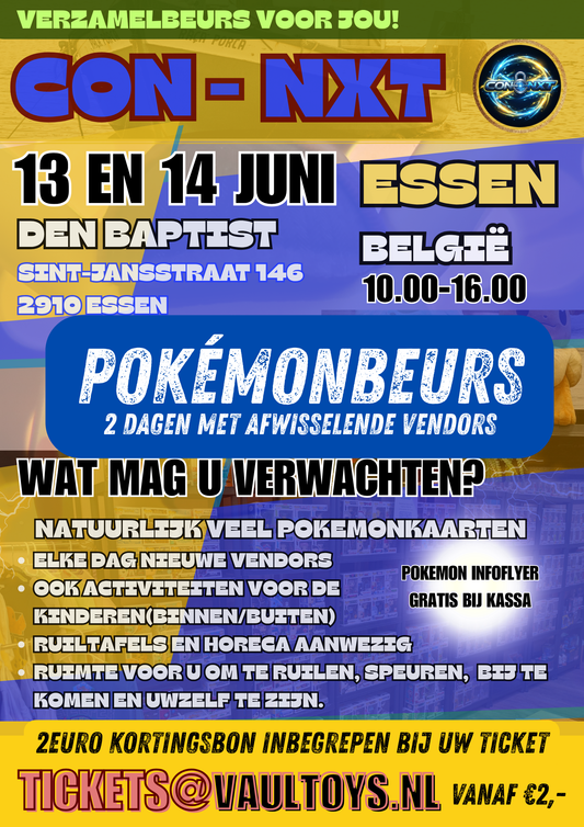Tickets 13 en 14 juni Pokemon Beurs Essen(BE)
