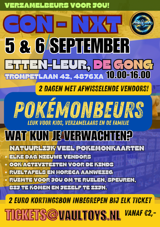 Tickets 5 en 6 september Pokemon Beurs Etten-Leur