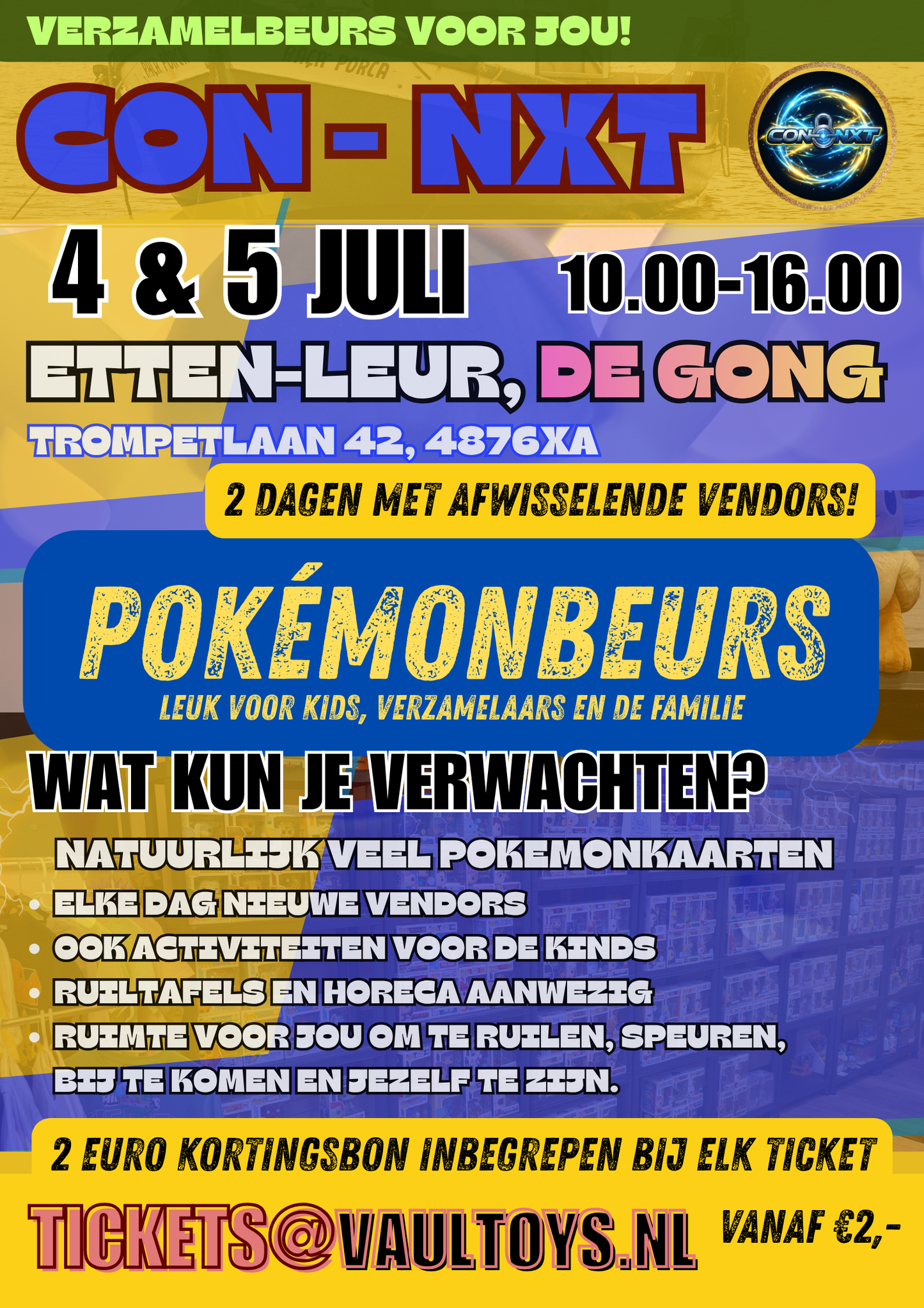 Tickets 4 en 5 juli Pokemon Beurs Etten-Leur