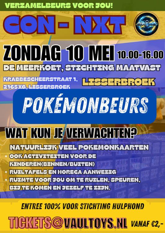 Tickets 10 mei Pokemon Beurs Lisserbroek
