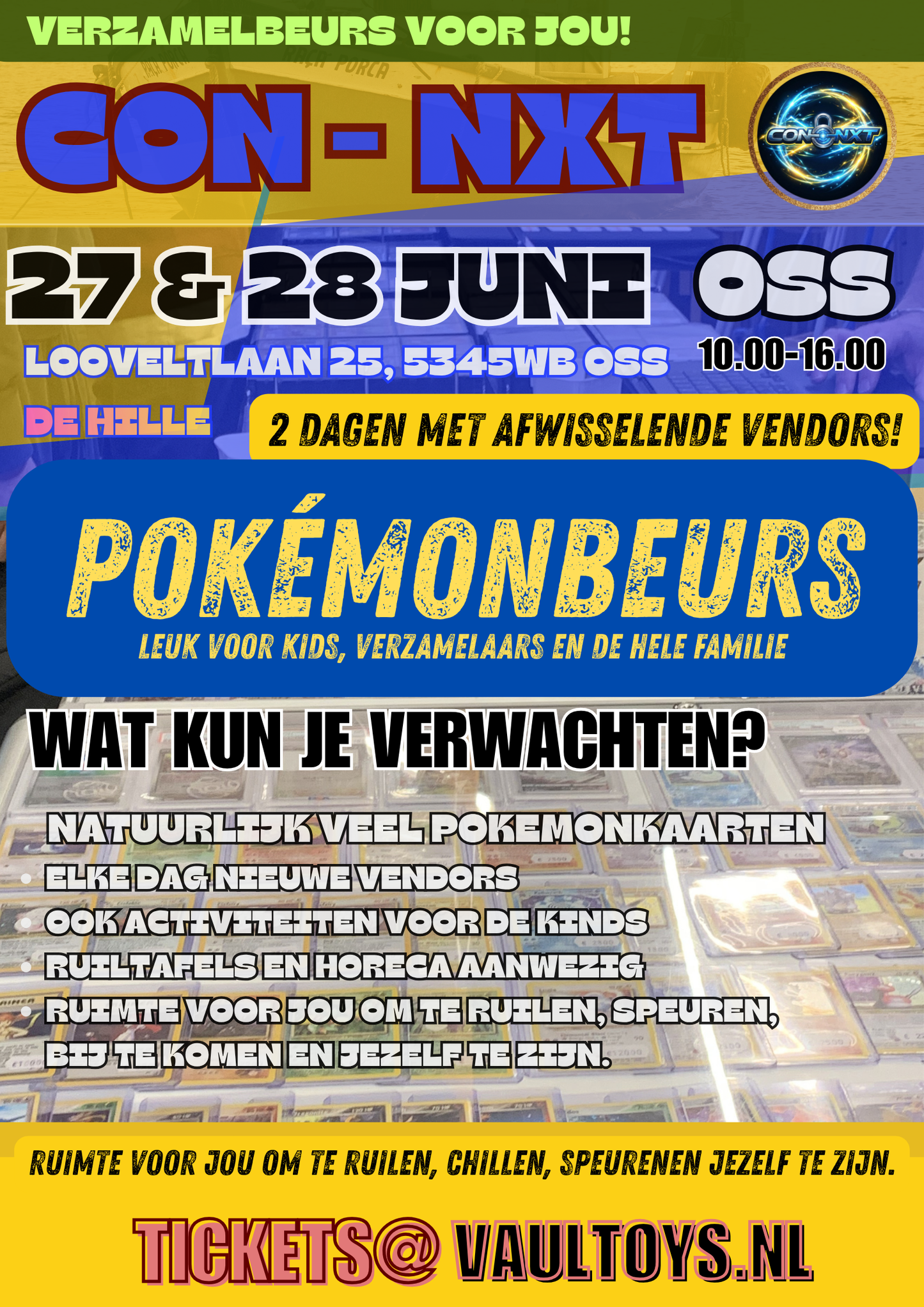 Tickets 27 en 28 juni Pokemon Beurs Oss
