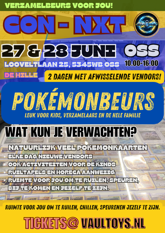 Tickets 27 en 28 juni Pokemon Beurs Oss