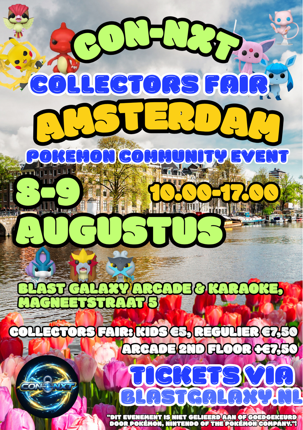 Tickets – 8 & 9 augustus - Pokémon Beurs Amsterdam  | Con-NXT Community Event
