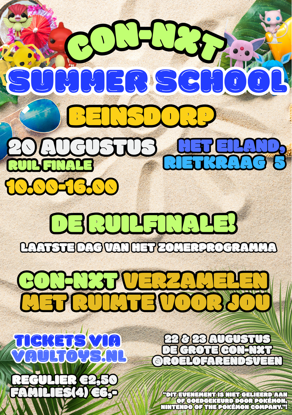 Tickets - 17 & 20 Augustus - Zomervakantie Pokémon & TCG Beurzen - Lisserbroek en Beinsdorp